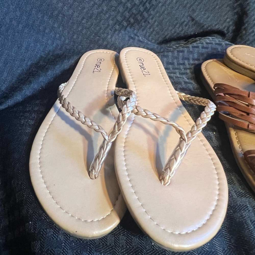 Rue21 Women's Beige Braided Sandals